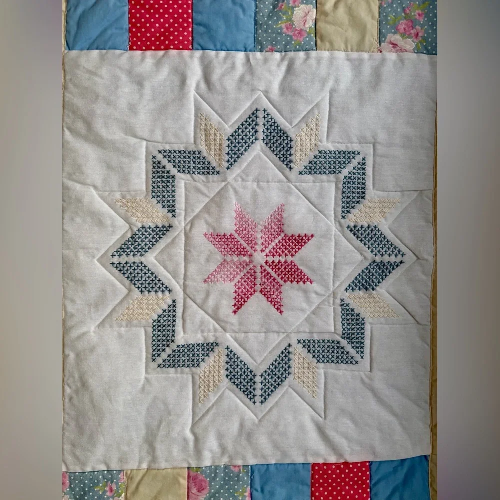 Handmade reversible quilted
